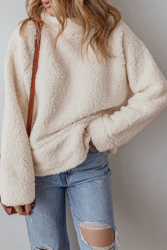 Fleece High Neck Pullover – Cozy & Effortless Comfort ❄️