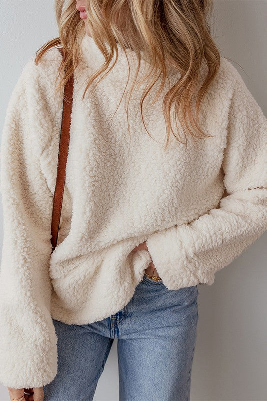 Fleece High Neck Pullover – Cozy & Effortless Comfort ❄️