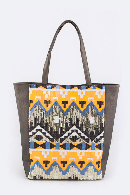 Batik Pattern Sequin Tote – A Bold Statement for Every Season ✨👜