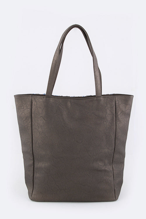 Batik Pattern Sequin Tote – A Bold Statement for Every Season ✨👜