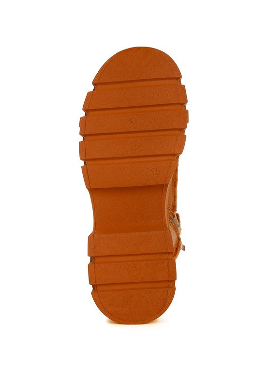 Wellerman Faux Fur Detail Chunky Hiker Boots – Ready for Adventure 🥾