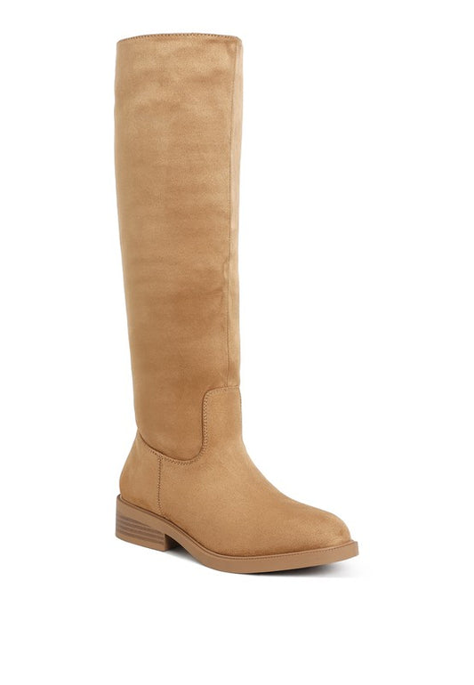 Chiru Round Toe Microfiber Calf Boots – Comfort Meets Sleek Style 👢✨